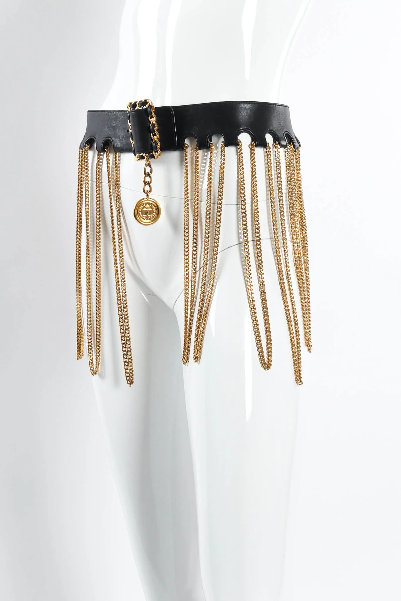 1991 A/W Leather Multi Chain Drape Belt