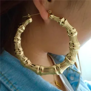 BAMBOO HOOP EARRINGS