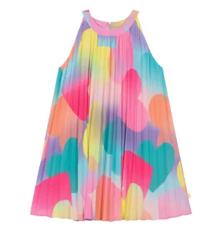 Billieblush Multicolor Hearts Pleated Dress