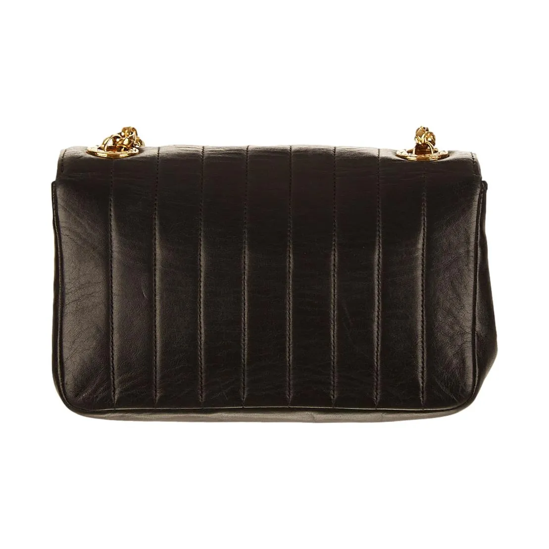 Chanel Black Horizontal Stitch Flap Bag