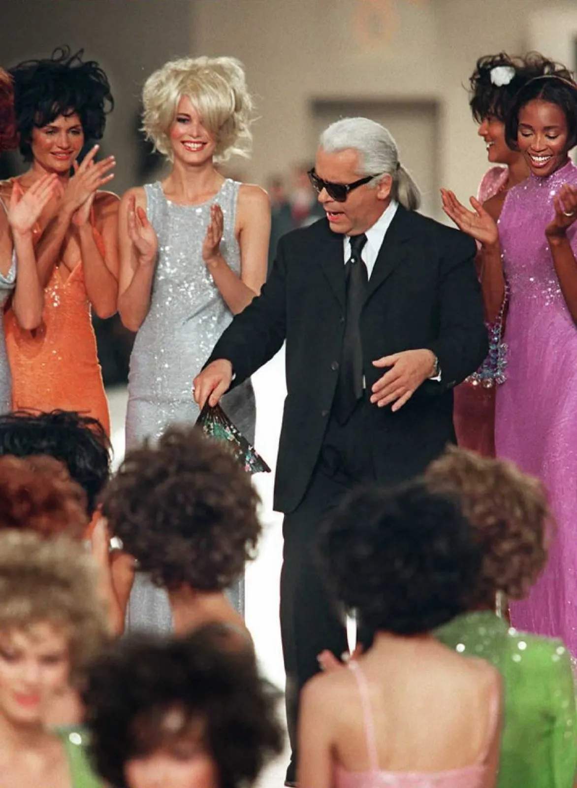 Chanel c.1997 Sequin with Thigh High Slit - 13.5" W