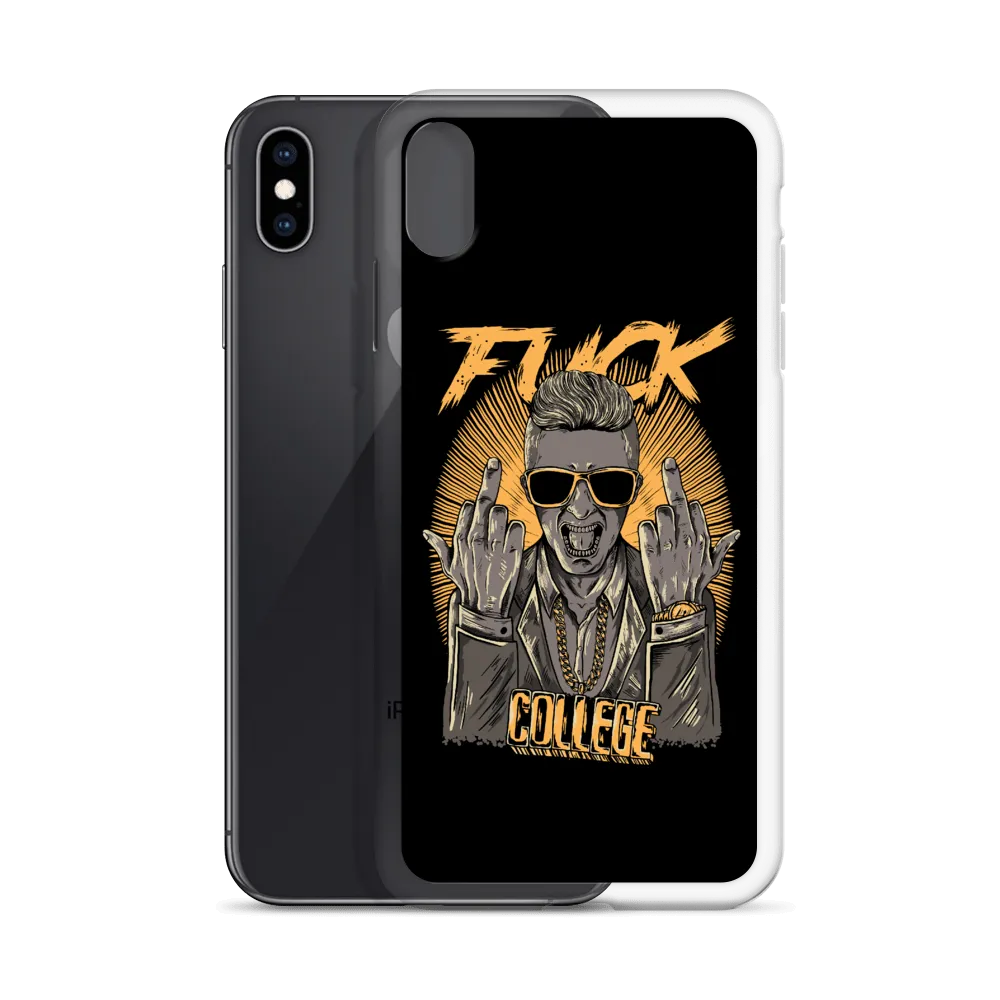Fuck College iPhone Case - Black