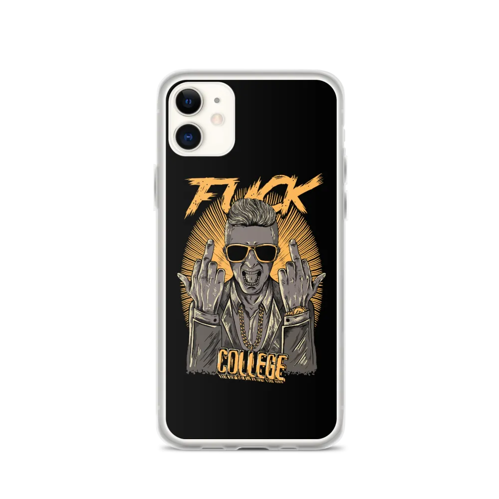 Fuck College iPhone Case - Black