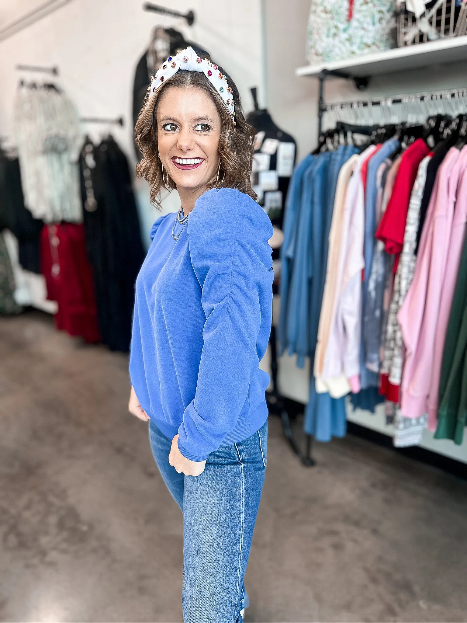 Gathered Grace Knit Top