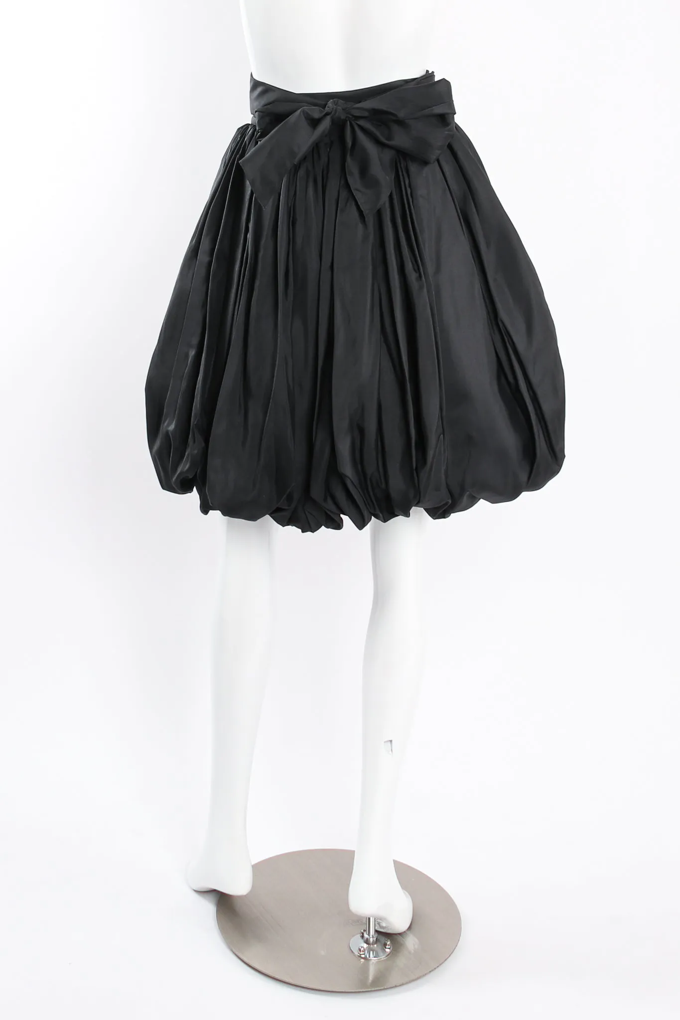 Gathered Silk Bubble Skirt