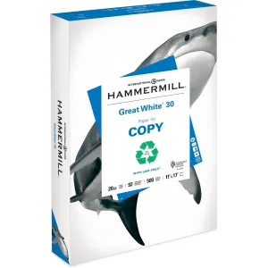 Hammermill Paper for Copy 11x17 Laser, Inkjet Recycled Paper - 30% Recycled
