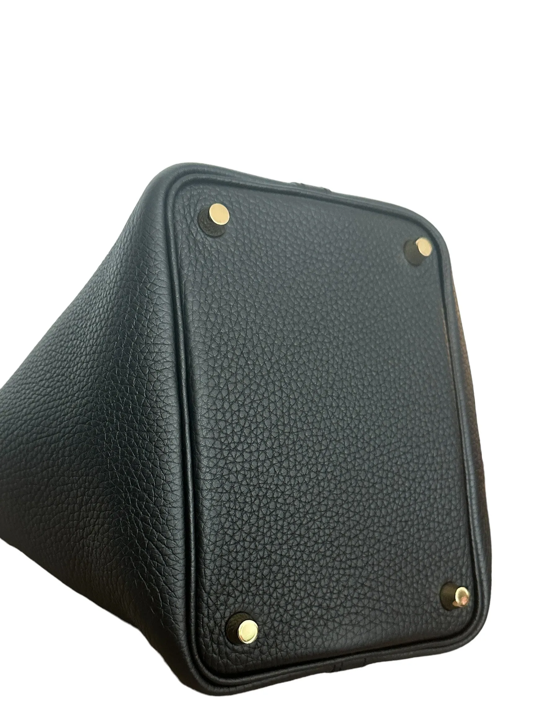 Hermes 2023 Black Taurillon Clemence Leather Picotin Lock 18 PM Bag