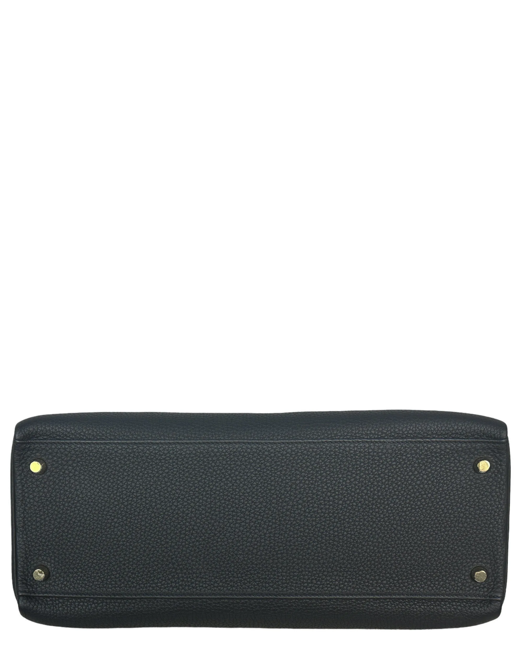 Hermes Black Togo Leather Retourne 35cm Kelly Bag w/ GHW