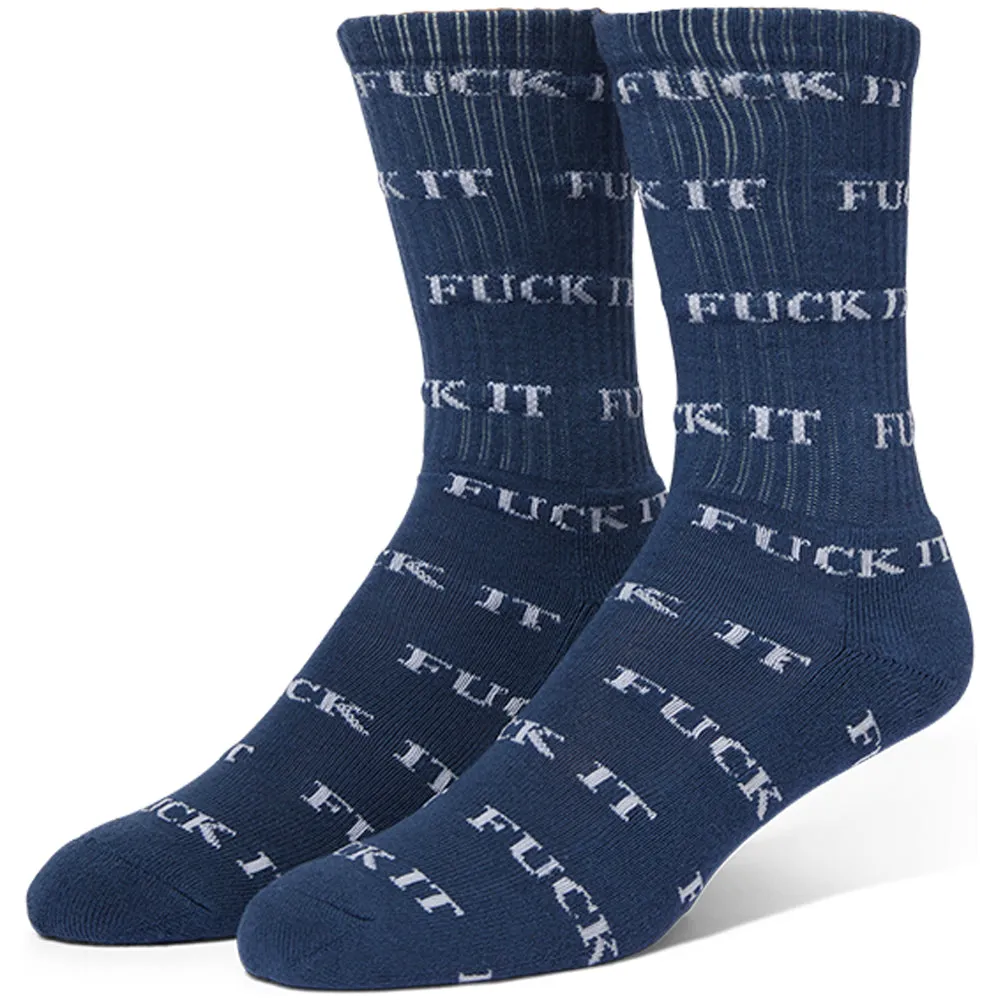 HUF Fuck It Socks Blue