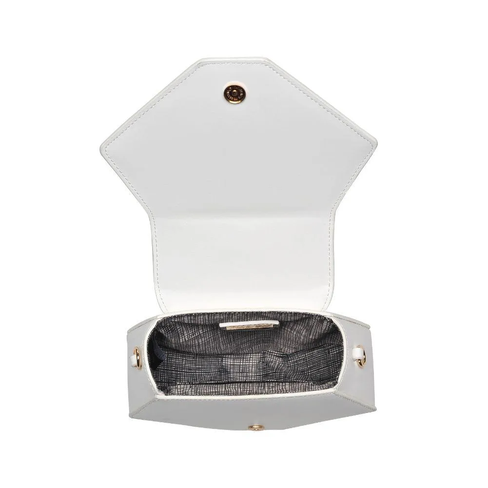 IN THE CITY FAUX LEATHER BAG (WHITE)