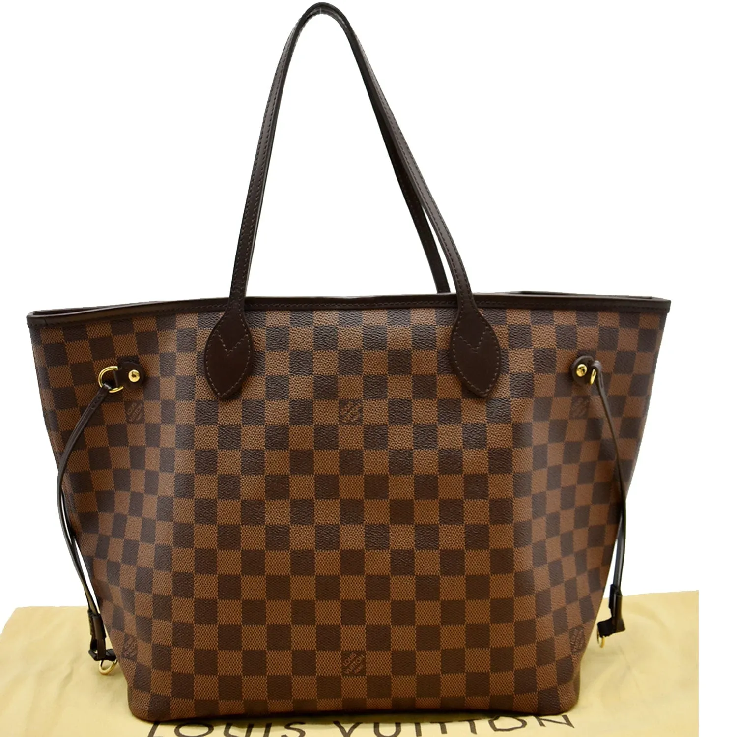LOUIS VUITTON  Neverfull MM Damier Ebene Tote Bag Brown