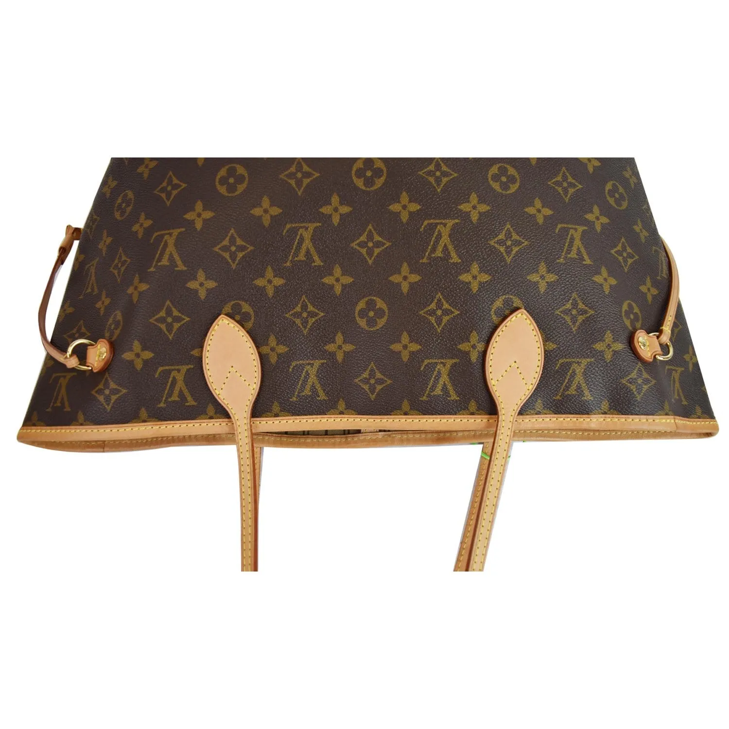 LOUIS VUITTON Neverfull MM Monogram Canvas Tote Shoulder Bag Brown