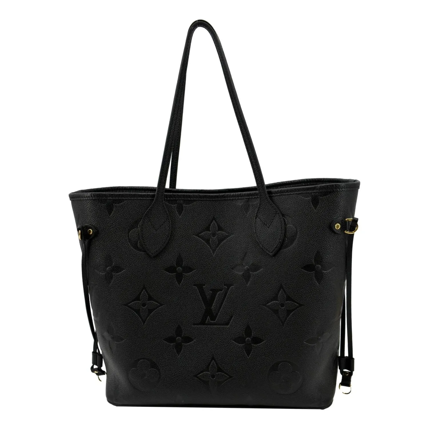 LOUIS VUITTON Neverfull MM Monogram Empreinte Tote Bag Black