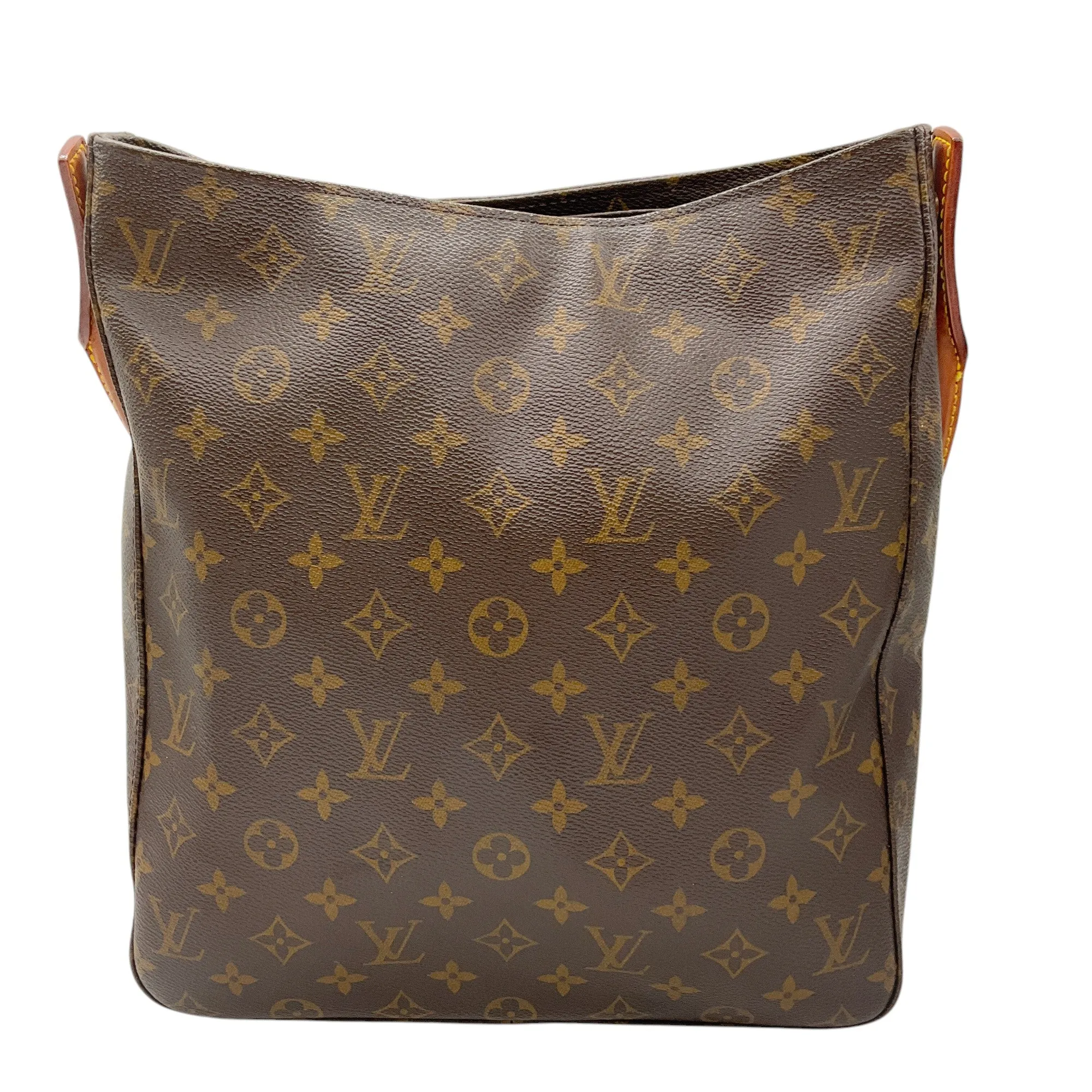 Louis Vuitton Vintage Brown Monogram Canvas Looping Shoulder Bag