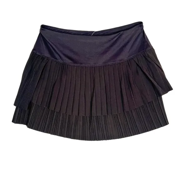 Lucky in Love - Size Large - Black Pleated Layered Tennis Skirt   Shorties - NWT