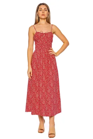 Marianne Allura Floral Gathered Midi Dress
