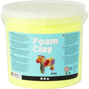 Neon Yellow Colour Modelling Material Small Beads With Plastic Bucket 560 g