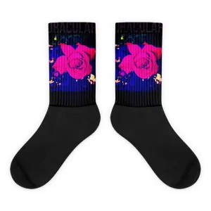 Oracular Rose Glitch LoFi Synthwave Socks
