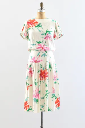 Pleated Sleeve Dress / S