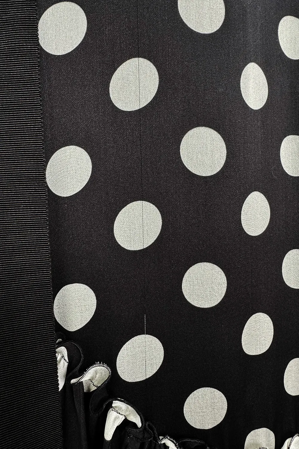 Prettiest Resort 2017 Gucci by Alessandro Michele Black & White Polka Dot Silk Chiffon Dress