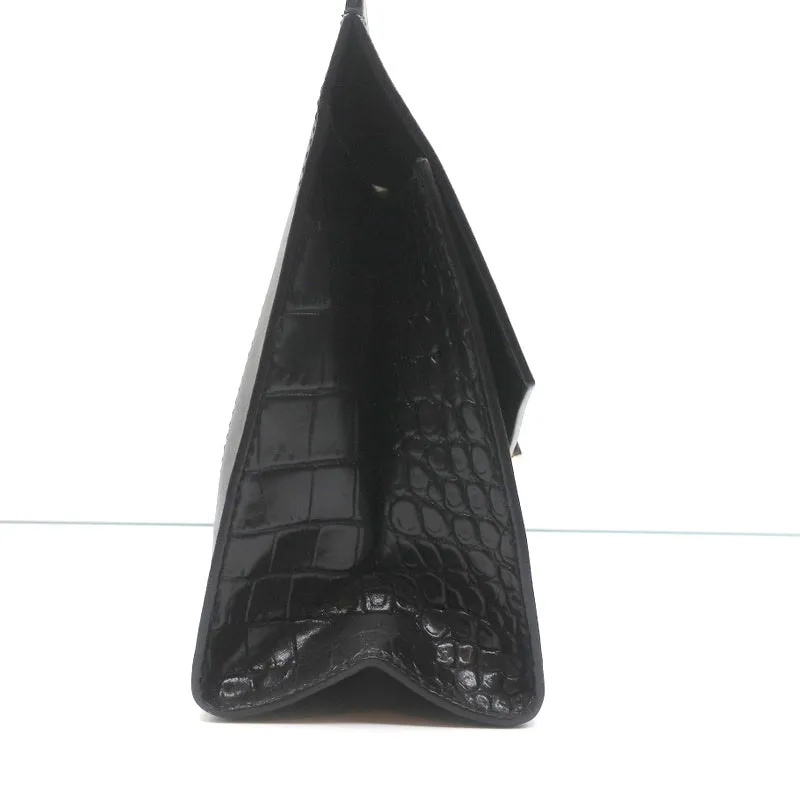Proenza Schouler Medium Curl Clutch Bag Black Leather