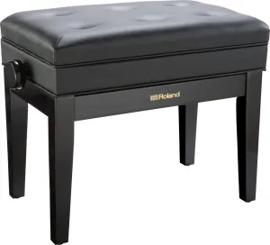 Roland RPB-400BK Piano Bench with Adjustable Vinyl Seat, Satin Black