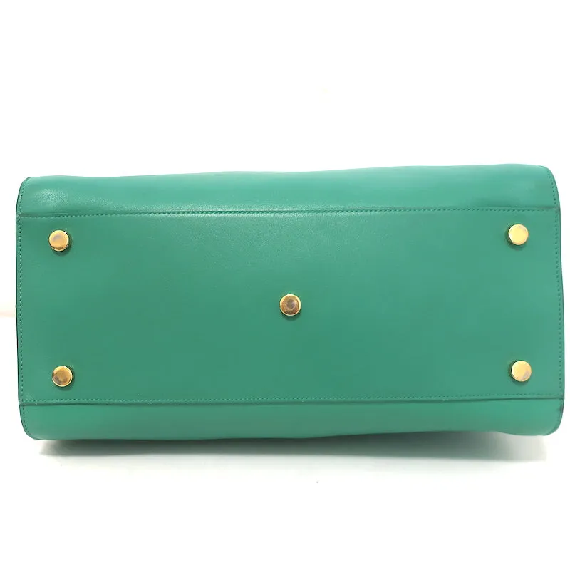 Saint Laurent Sac de Jour Small Tote Green Leather Crossbody Bag