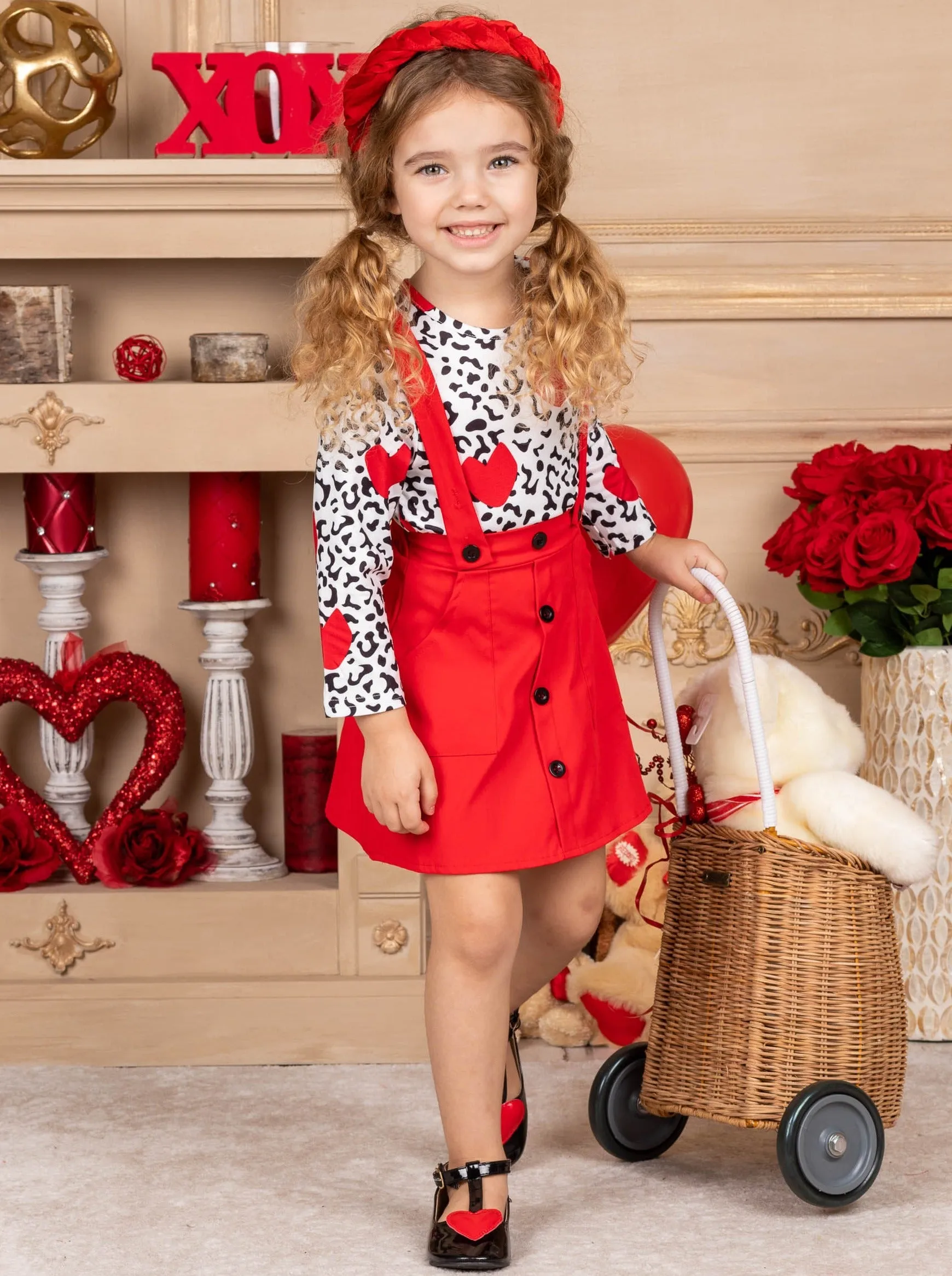 So Much Love Suspender Skirt Set