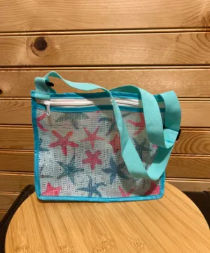 Teal Starfish Seashell Bags