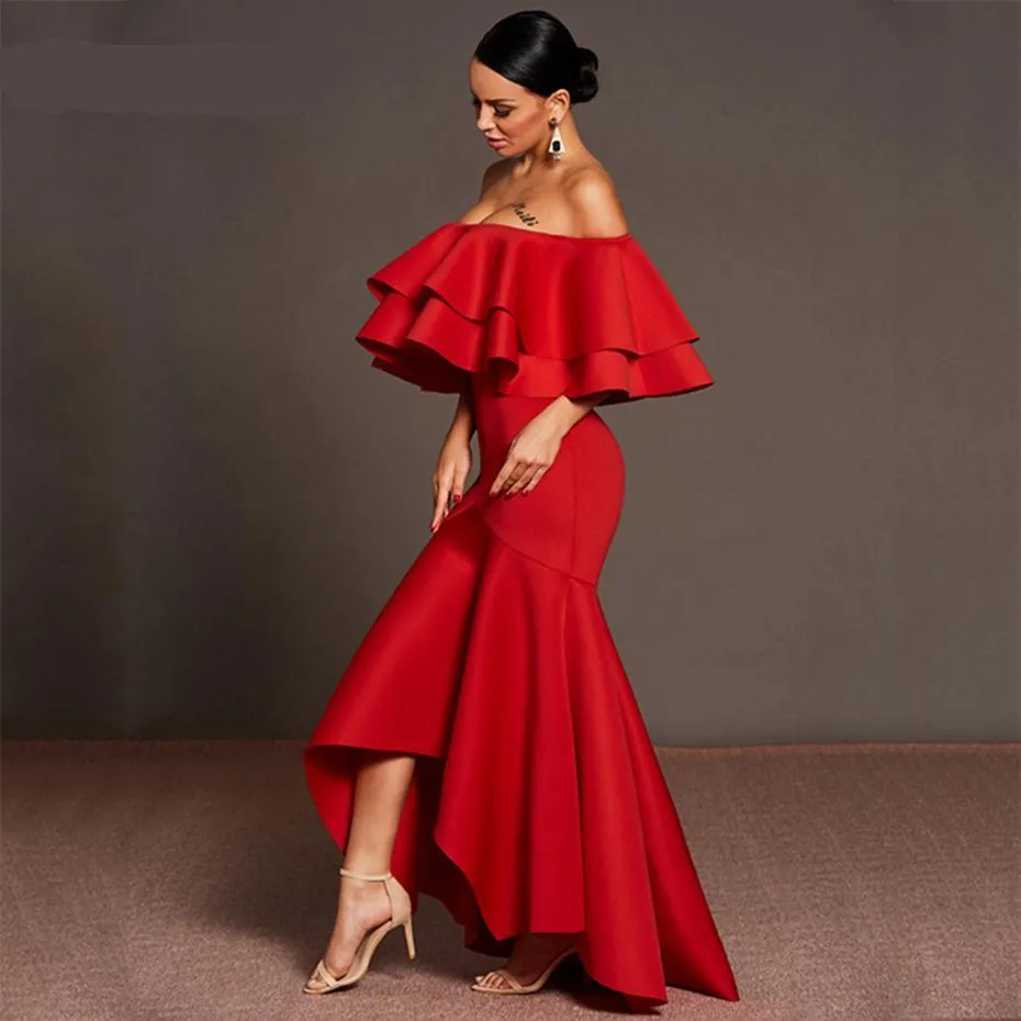 Trumpet Mermaid Ruffled Dress